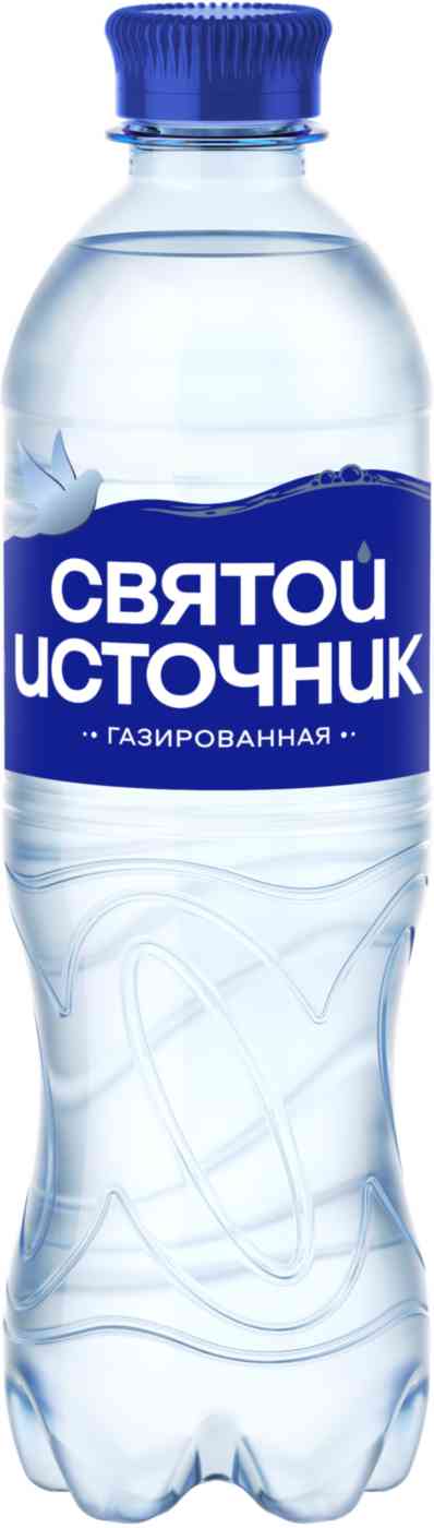 вода природная "святой источник" газированная 0,5 л, пэт