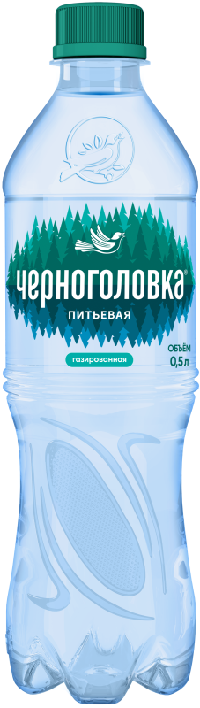 вода питьевая черноголовка  газированная 0,5 л, пэт