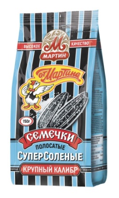 семечки "от мартина" премиум полосатые суперсоленые 150г