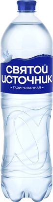 вода природная "святой источник" газированная 1,5 л, пэт